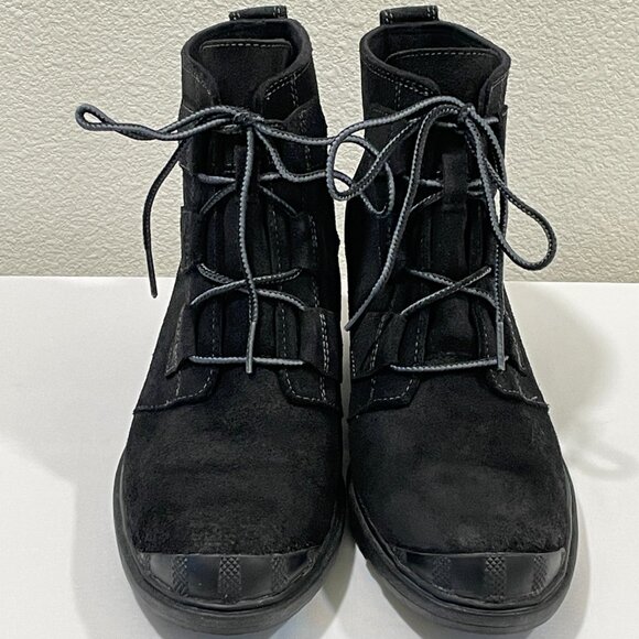 SOREL "Toronto" NL2115-010 Suede Wedge Ankle Boot Waterproof, Black - 9/40 - Picture 1 of 15